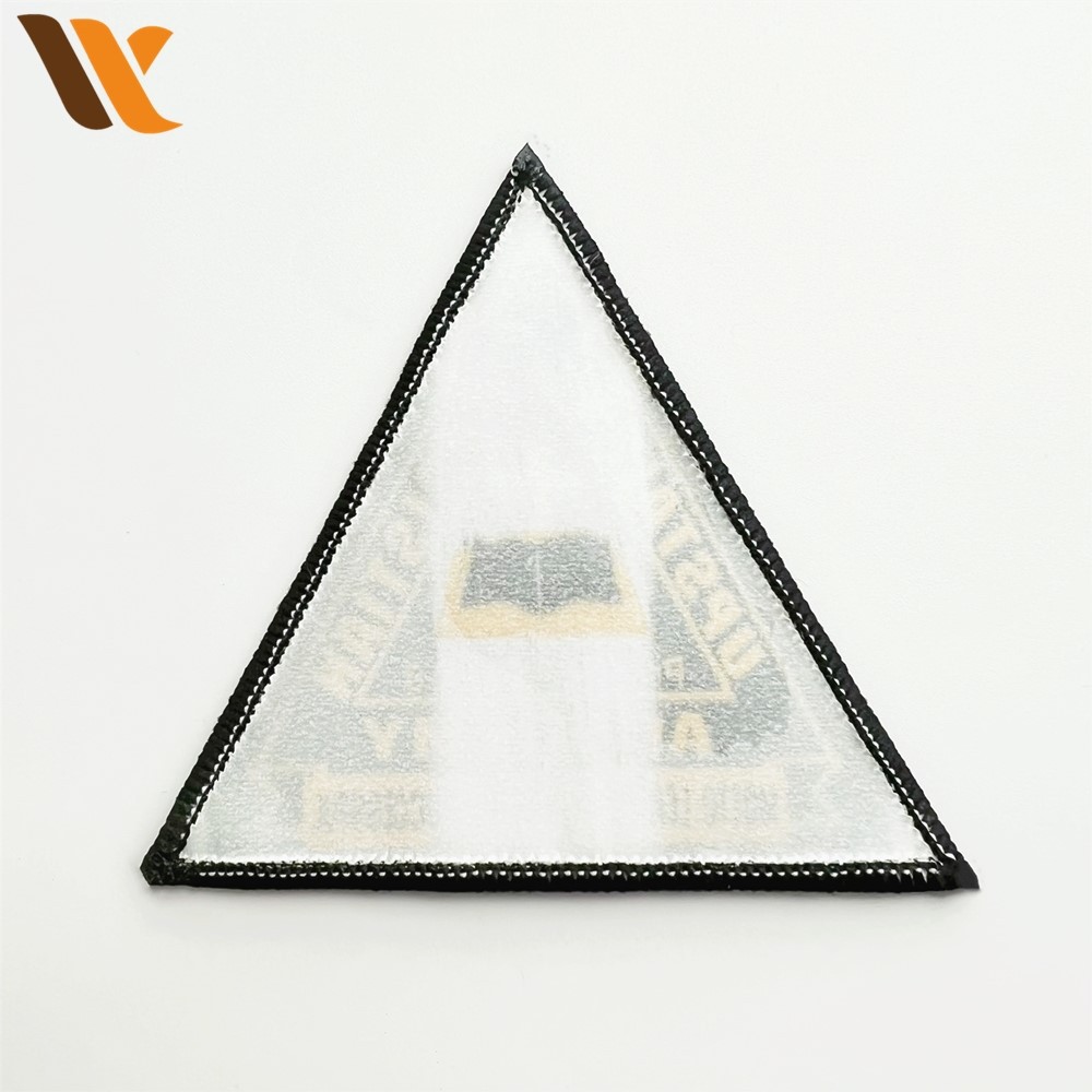 Preppy Braided Patch Of Yellow Triangles