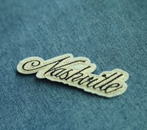 テキスト刺繍パッチ文字バッジ