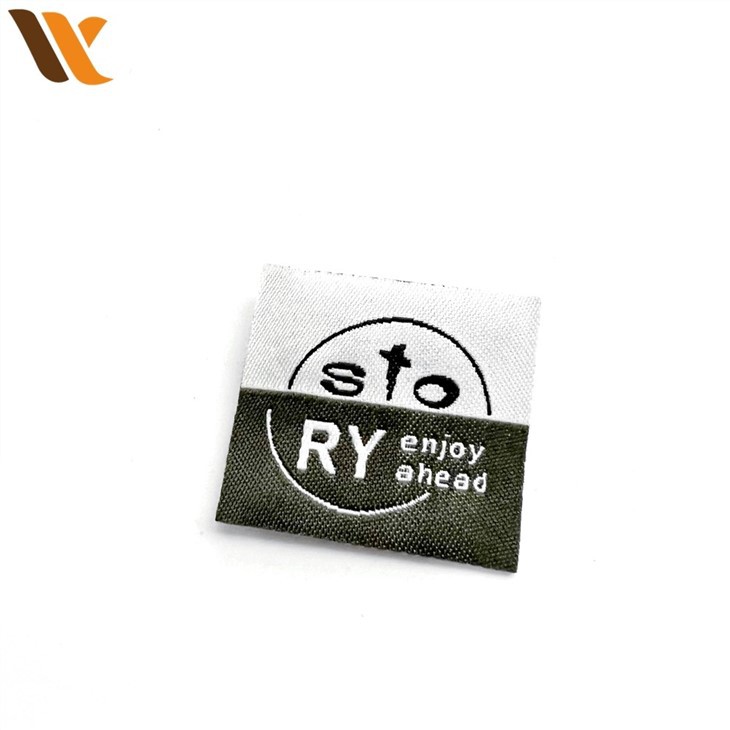 Dark Green And White Double Colorblock Woven Patch 3